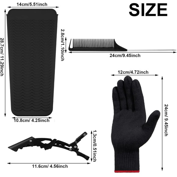 NWT Heat Resistant Gloves Hair Tools Hair Styling Curling Iron Hair Wands - Picture 3 of 7